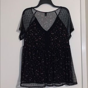Torrid Flower dot mesh babydoll